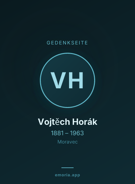 Gedenkportrait von Vojtěch Horák