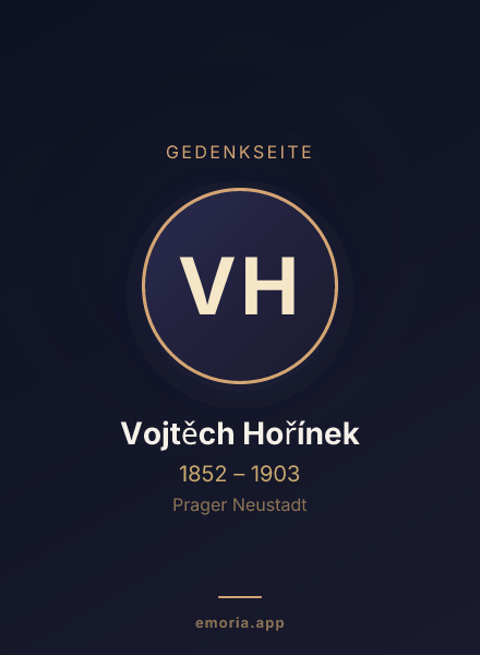 Gedenkportrait von Vojtěch Hořínek