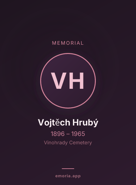 Memorial portrait of Vojtěch Hrubý