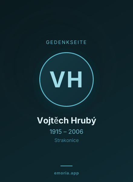 Gedenkportrait von Vojtěch Hrubý