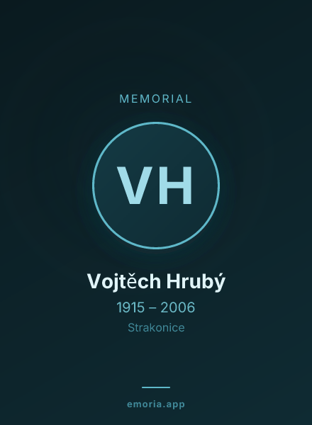 Memorial portrait of Vojtěch Hrubý