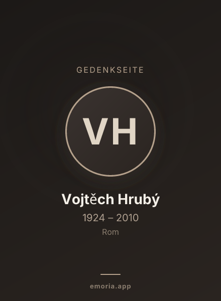 Gedenkportrait von Vojtěch Hrubý