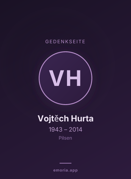Gedenkportrait von Vojtěch Hurta