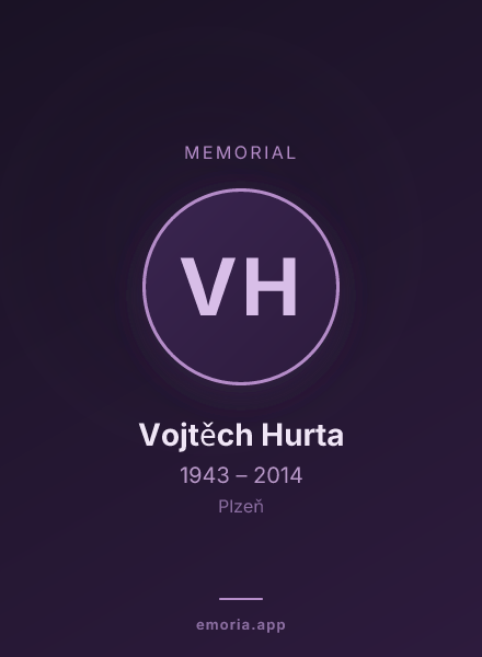 Memorial portrait of Vojtěch Hurta