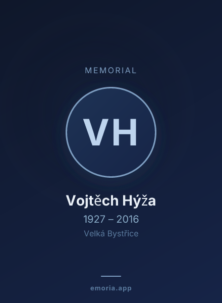 Memorial portrait of Vojtěch Hýža