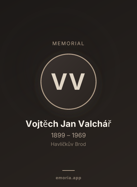 Memorial portrait of Vojtěch Jan Valchář