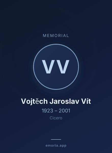 Memorial portrait of Vojtěch Jaroslav Vít