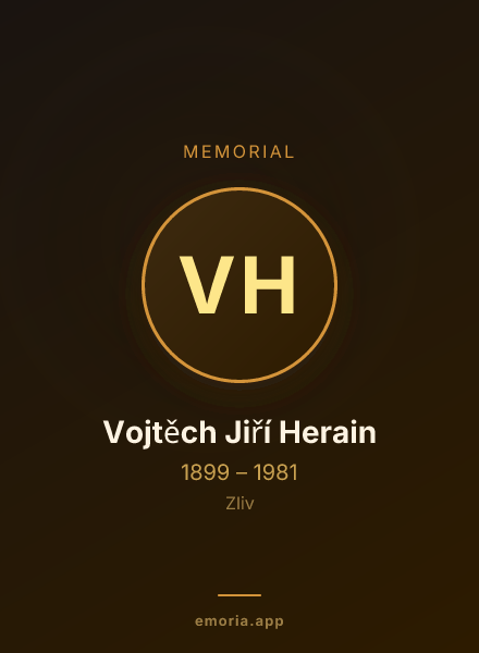 Memorial portrait of Vojtěch Jiří Herain