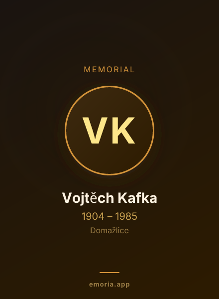 Memorial portrait of Vojtěch Kafka