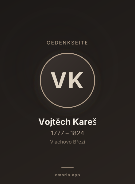 Gedenkportrait von Vojtěch Kareš