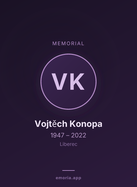 Memorial portrait of Vojtěch Konopa