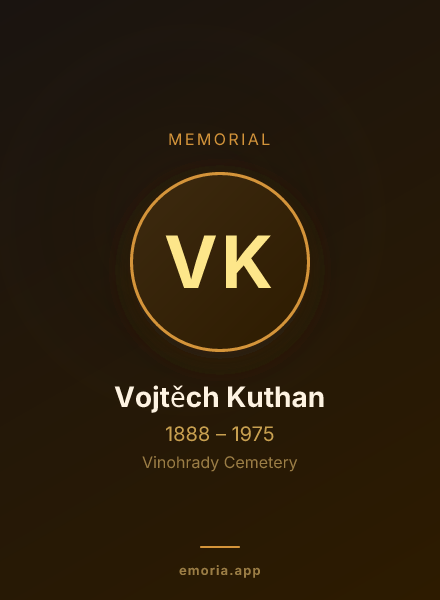 Memorial portrait of Vojtěch Kuthan