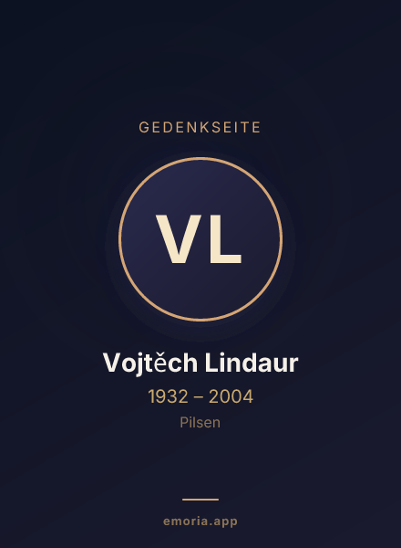 Gedenkportrait von Vojtěch Lindaur