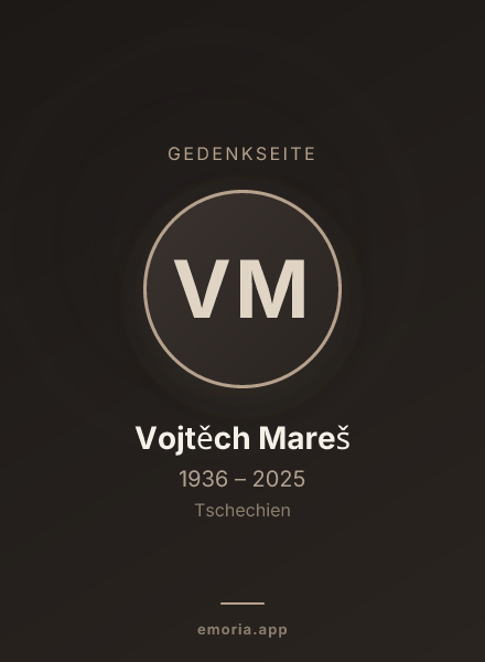 Gedenkportrait von Vojtěch Mareš