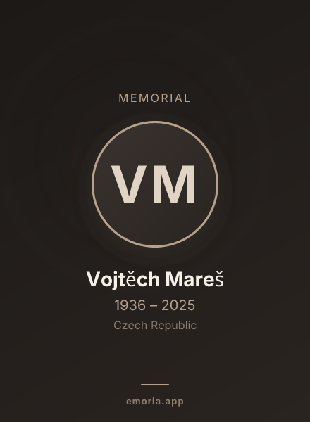 Memorial portrait of Vojtěch Mareš