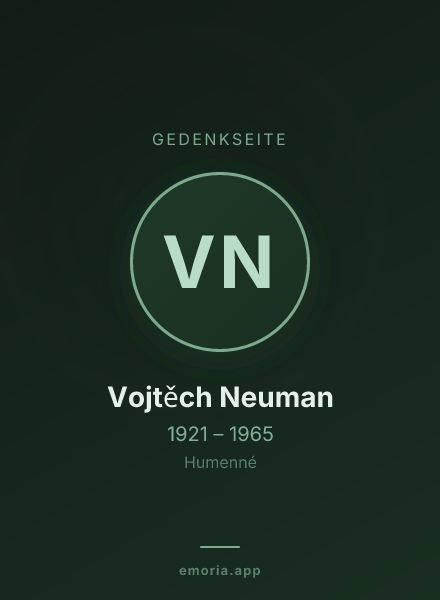Gedenkportrait von Vojtěch Neuman