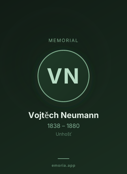 Memorial portrait of Vojtěch Neumann