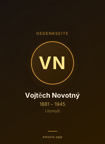 Gedenkportrait von Vojtěch Novotný