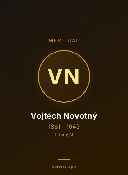 Memorial portrait of Vojtěch Novotný