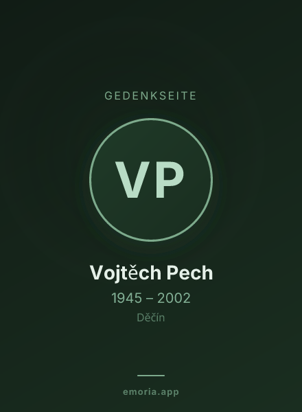 Gedenkportrait von Vojtěch Pech