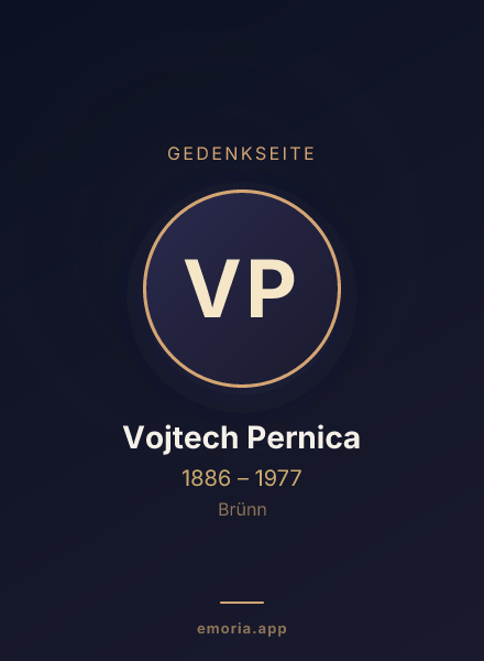 Gedenkportrait von Vojtech Pernica