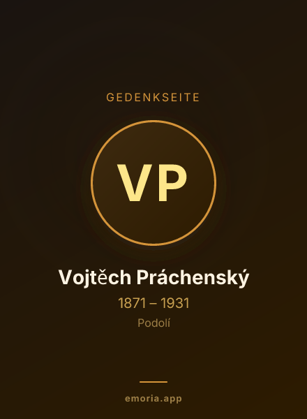 Gedenkportrait von Vojtěch Práchenský