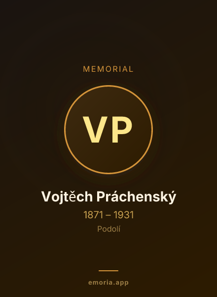 Memorial portrait of Vojtěch Práchenský