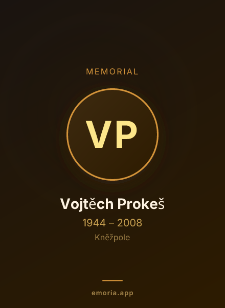 Memorial portrait of Vojtěch Prokeš