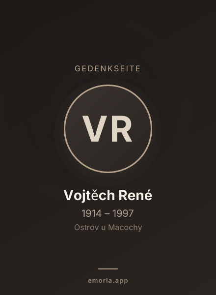 Gedenkportrait von Vojtěch René