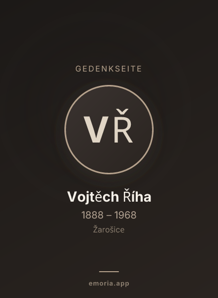 Gedenkportrait von Vojtěch Říha
