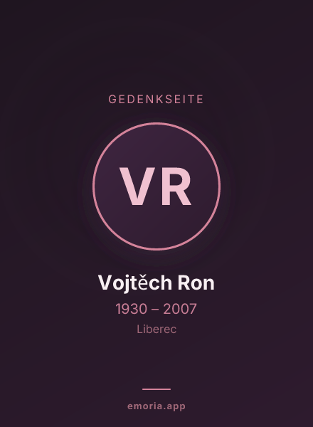Gedenkportrait von Vojtěch Ron