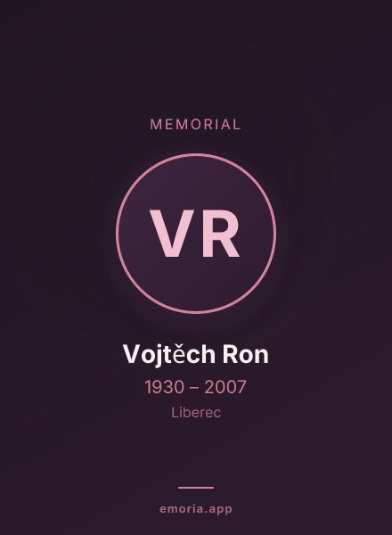 Memorial portrait of Vojtěch Ron