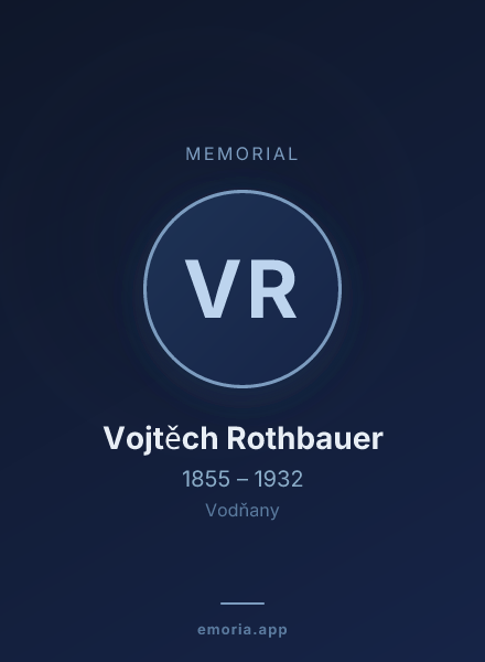 Memorial portrait of Vojtěch Rothbauer