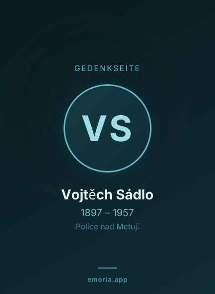 Gedenkportrait von Vojtěch Sádlo