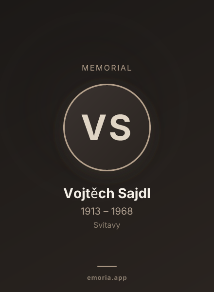 Memorial portrait of Vojtěch Sajdl