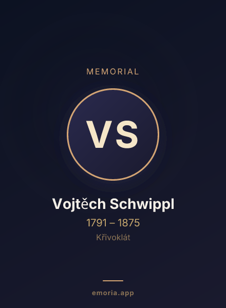 Memorial portrait of Vojtěch Schwippl
