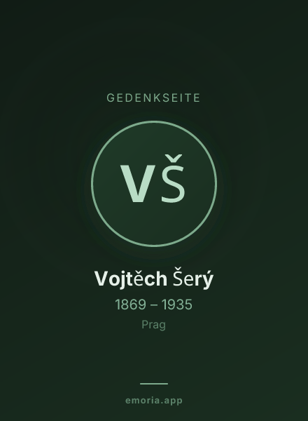 Gedenkportrait von Vojtěch Šerý
