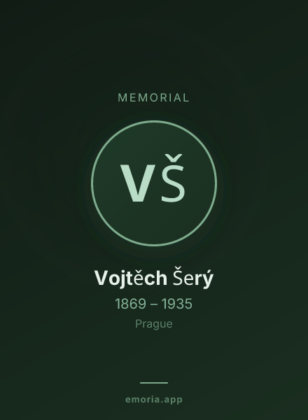 Memorial portrait of Vojtěch Šerý