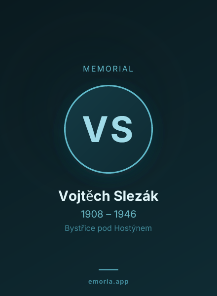 Memorial portrait of Vojtěch Slezák