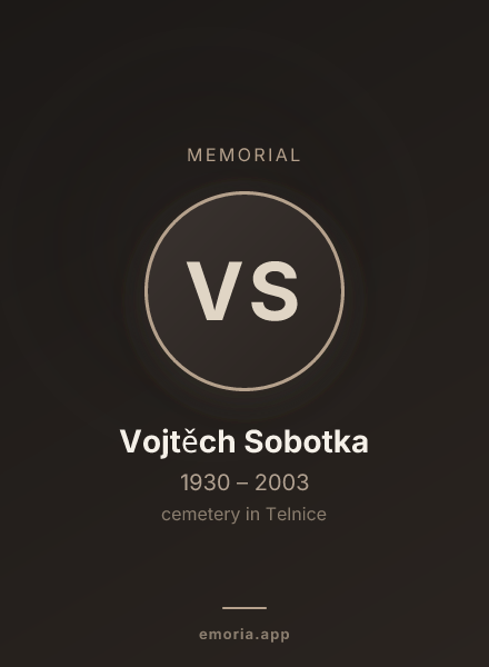 Memorial portrait of Vojtěch Sobotka