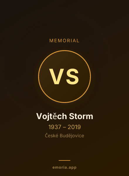 Memorial portrait of Vojtěch Storm