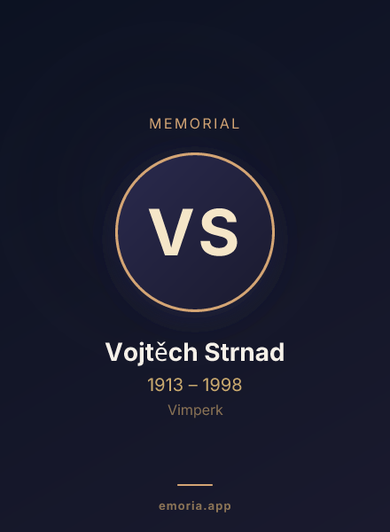 Memorial portrait of Vojtěch Strnad