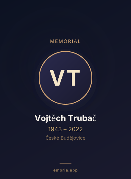 Memorial portrait of Vojtěch Trubač