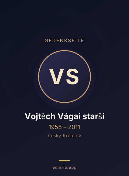 Gedenkportrait von Vojtěch Vágai starší
