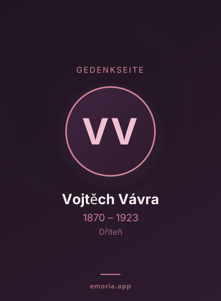 Gedenkportrait von Vojtěch Vávra