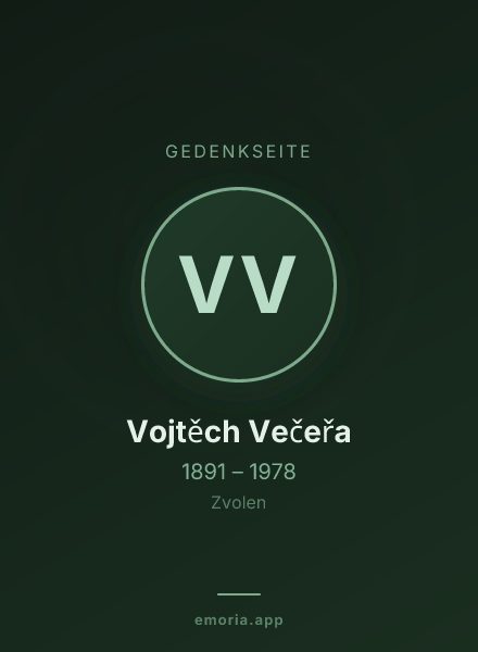 Gedenkportrait von Vojtěch Večeřa