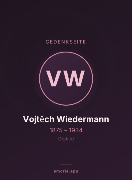 Gedenkportrait von Vojtěch Wiedermann