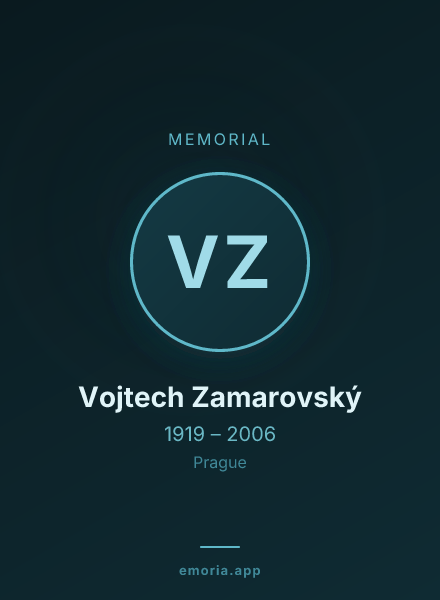 Memorial portrait of Vojtech Zamarovský