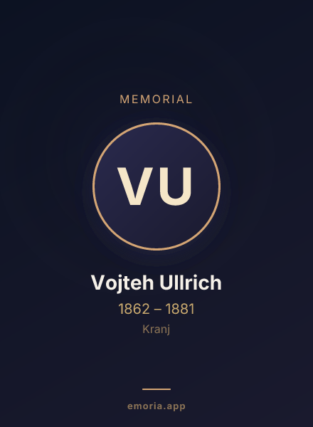 Memorial portrait of Vojteh Ullrich