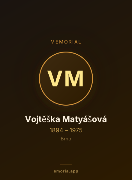 Memorial portrait of Vojtěška Matyášová
